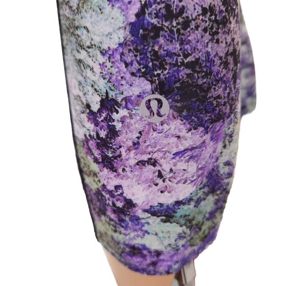 Lululemon Fast Free Crop II Nulux 19" Size 4 Vivid Vision Multi Black - Picture 6 of 9
